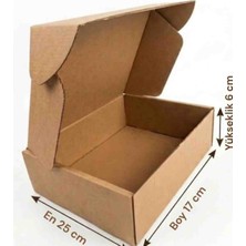 Rass 25*17*6cm 10 Adet Çift Oluk E-Ticaret Karton Kutu (Kraft)