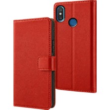 Negok Xiaomi Mi 8 Trend S Plus Kapaklı Kılıf - Kırmızı