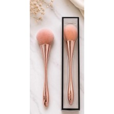 Lunare Allık Pudra Fırçası | Ultra Yumuşak Büyük Makyaj Fırçası Rose Profesyonel | Allık & Bronzer Fırçası