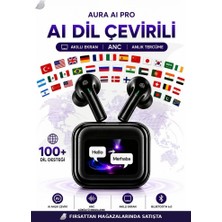 Fırsattan DBL. Aura Aı Pro 144 Dil Tercüme Kulaklık Bluetooth 6.0 Anc+Enc 500 Mah Hd Ses