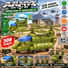 Trust Store Askeri Helikopter Yapım Seti 308 Parça Savaş Helikopteri Asker Figürleri ve Detaylı Blok Seti