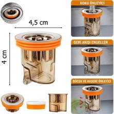 BakGelAl 2 adet Gider Kokusu ve Böcek Önleyici Gider Kapağı, Duş ve Lavabo İçin Geri Akış Önleyici Plastik Yer Süzgeci Kapağı
