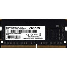 Afox AFSD416PS1P 16GB Ddr4 3200MHZ CL22 Notebook Bellek / Value