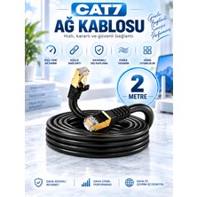 Cat7 Ethernet Ağ Kablosu RJ45 – Yüksek Hızlı Internet Lan Kablosu 3 Metre