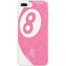 MONOFLEX iPhone 7 Plus/8 Plus Uyumlu Bilardo Topu Desenli Şeffaf Telefon Kılıfı