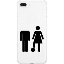 MONOFLEX iPhone 7 Plus/8 Plus Uyumlu Ctrl+Her Desenli Şeffaf Telefon Kılıfı