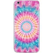 MONOFLEX iPhone 6 Plus/6s Plus Uyumlu Rengarenk Mandala Desenli Şeffaf Telefon Kılıfı