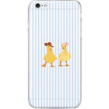 MONOFLEX iPhone 6/6s Uyumlu Ördekler Desenli Şeffaf Telefon Kılıfı