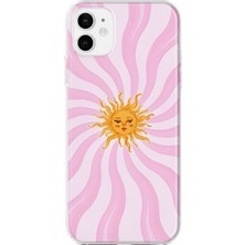 MONOFLEX iPhone 11 Uyumlu Dalgalı Güneş Yüzü Desenli Şeffaf Telefon Kılıfı