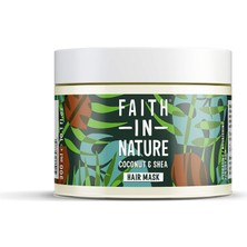 Faıth In Nature %99 Doğal Nemlendirici & Besleyici Saç Bakım Maskesi Kuru Saç Tipleri Için (Hindistan Cevizi & Shea Yağı, 300 Ml)