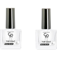 Golden Rose Quick Dry Top Coat Maxi Brush Çabuk Kuruyan Tırnak Cilası 10ML 2’li