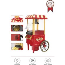 Hobibahçem Patlamış Mısır Makinesi - Yağsız Pişirme - Nostaljik Model