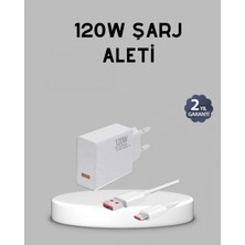 Pileli Store 120W Süper Hızlı Şarj Adaptörü – Type-C Kablo Dahil, Yüksek Voltaj Korumalı