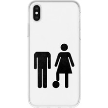 MONOFLEX iPhone X/xs Uyumlu Ctrl+Her Desenli Şeffaf Telefon Kılıfı