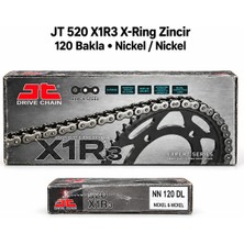 Jt Motosiklet Zinciri 520 X-Ring 120 Bakla X1R3 Nickel Güçlendirilmiş Zincir