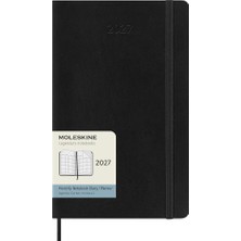 Moleskine 2027 12 Ay Aylık Ajanda L Boy 13X21 Cm. Yumuşak Kapak Siyah
