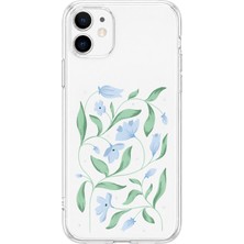 MONOFLEX iPhone 12/12 Pro Uyumlu Çiçek Desenli Şeffaf Telefon Kılıfı