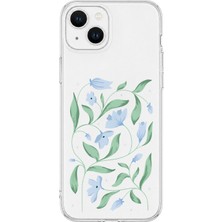 MONOFLEX iPhone 13 Mini Uyumlu Çiçek Desenli Şeffaf Telefon Kılıfı
