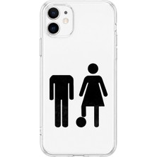 MONOFLEX iPhone 12 Mini Uyumlu Ctrl+Her Desenli Şeffaf Telefon Kılıfı