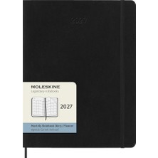 Moleskine 2027 12 Ay Aylık Ajanda Xl Boy 19X25 Cm. Yumuşak Kapak Siyah