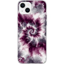 MONOFLEX iPhone 15 Plus Uyumlu Batik Spiral Desenli Şeffaf Telefon Kılıfı
