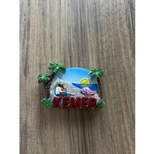 Magnet, Plaj Temalı Dekoratif Buzdolabı Magneti, Palmiye ve Deniz Manzaralı, El Yapımı Turistik Hediyelik Eşya