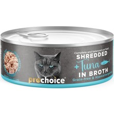 Prochoice Deluxe Shredded, Tahılsız, Hipoalerjenik, Tiftiklenmiş Tuna Balıklı Yaş Kedi Maması, 70 G