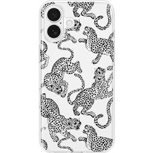 MONOFLEX iPhone 16 Uyumlu Leopar Desenli Şeffaf Telefon Kılıfı