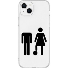 MONOFLEX iPhone 15 Plus Uyumlu Ctrl+Her Desenli Şeffaf Telefon Kılıfı