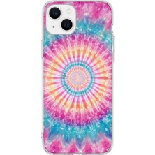 MONOFLEX iPhone 15 Plus Uyumlu Rengarenk Mandala Desenli Şeffaf Telefon Kılıfı
