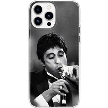 MONOFLEX iPhone 16 Pro Uyumlu Sinema Portresi Desenli Şeffaf Telefon Kılıfı