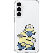MONOFLEX Samsung Galaxy A15 Uyumlu Minions Desenli Şeffaf Telefon Kılıfı