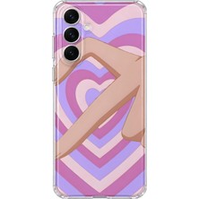 MONOFLEX Samsung Galaxy A26 Uyumlu Kalp Desenli Şeffaf Telefon Kılıfı
