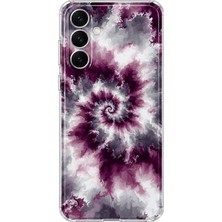 MONOFLEX Samsung Galaxy A34 Uyumlu Batik Spiral Desenli Şeffaf Telefon Kılıfı