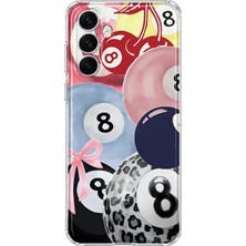 MONOFLEX Samsung Galaxy A25 Uyumlu Bilardo Topları Desenli Şeffaf Telefon Kılıfı