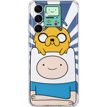 MONOFLEX Samsung Galaxy A35 Uyumlu Adventure Time Desenli Şeffaf Telefon Kılıfı