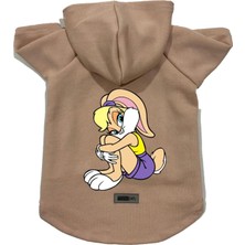 Kapişonlu Polar Sweatshirt Köpek ve Kedi Kıyafeti & Elbisesi Bej Lola L