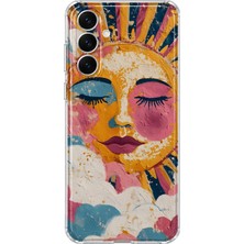 MONOFLEX Samsung Galaxy A05S Uyumlu Pastel Yağlı Boya Güneş Yüzü Desenli Şeffaf Telefon Kılıfı