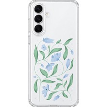 MONOFLEX Samsung Galaxy S24 Uyumlu Çiçek Desenli Şeffaf Telefon Kılıfı