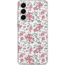 MONOFLEX Samsung Galaxy A57 Uyumlu Güller Desenli Şeffaf Telefon Kılıfı