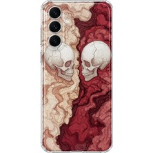 MONOFLEX Samsung Galaxy S23 Fe Uyumlu Kolaj Desenli Şeffaf Telefon Kılıfı