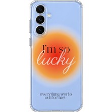 MONOFLEX Samsung Galaxy A57 Uyumlu Lucky Desenli Şeffaf Telefon Kılıfı