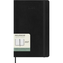 Moleskine 2027 12 Ay Haftalık Horizontal Ajanda L Boy 13X21 Cm. Yumuşak Kapak Siyah