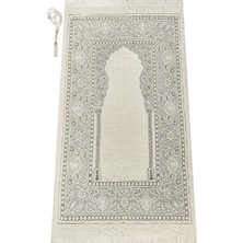 Ihvan Online Mihraplı Şönil Lüks Seccade - Gri Renk