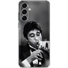 MONOFLEX Samsung Galaxy S26 Fe Uyumlu Sinema Portresi Desenli Şeffaf Telefon Kılıfı