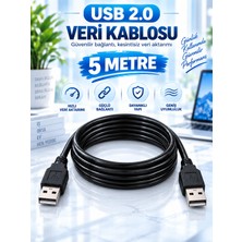 Usb-A Erkek To Usb-A Erkek Data Kablosu – USB Bağlantı ve Veri Aktarım Kablosu 5 Metre