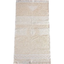 Kabe Motifli Şönil Seccade Krem