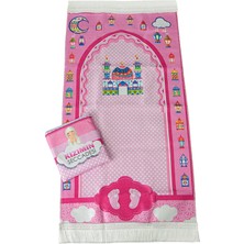 Çantalı Kızımın Çocuk Seccadesi Pembe