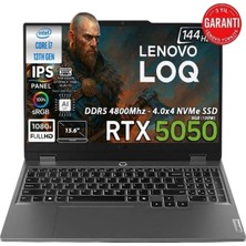Lenovo Loq 15IRX10 Intel Core I7-13650HX RTX5050 (8gb) 32GB Ddr5 Ram 2tb SSD WIN11 Pro IPS Panel 15.6" Fhd Taşınabilir Bilgisayar 83JE00JPTR Cimete