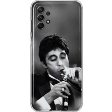 MONOFLEX Samsung Galaxy A13 Uyumlu Sinema Portresi Desenli Şeffaf Telefon Kılıfı